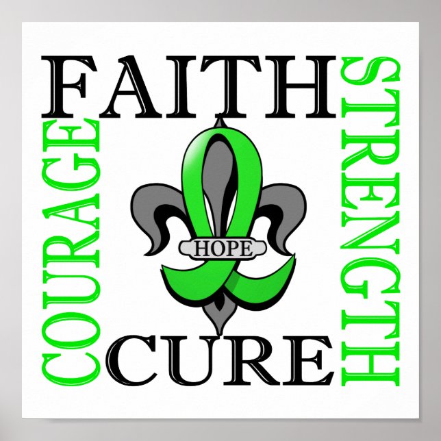 Affiches Fleur De Lis 3 Lymphome non hodgkinien (Devant)