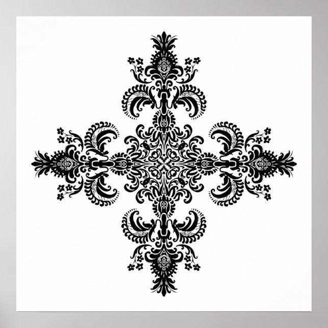 Affiches Fleur de lis Méditation 4 coins (Devant)