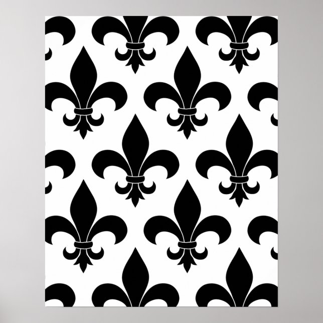 Affiches Fleur de lis motif Paris (Devant)