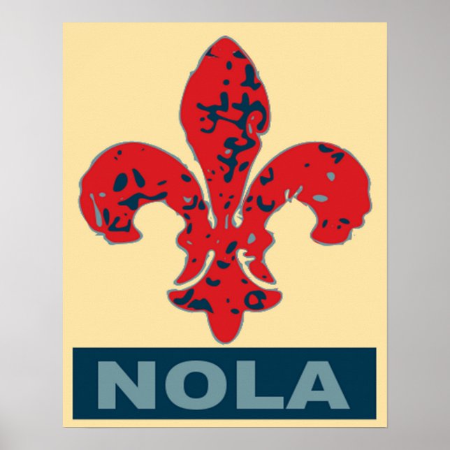 Affiches Fleur De Lis NOLa (Devant)