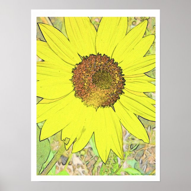 Affiches Fleur jaune (Devant)