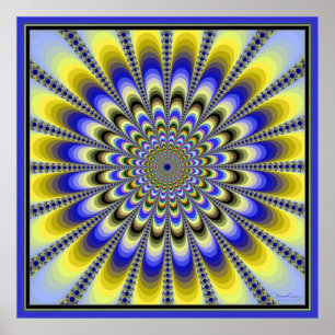 Affiches Fleur Jaune Pulsante