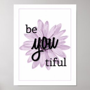 Affiches Fleur violette Soyez-vous beau