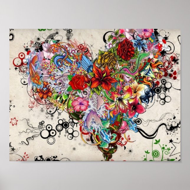 Affiches Fleurs artistiques (Devant)