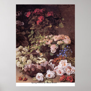 Affiches Fleurs de ressort par Claude Monet