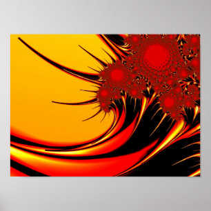 Affiches Fleurs de soleil Art Fractal fin