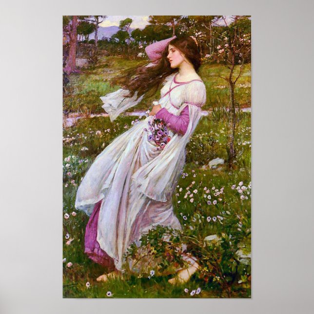 Affiches Fleurs de vent par John William Waterhouse (Devant)
