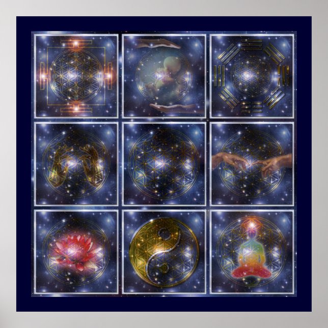 Affiches FLEURS DE VIE / Blume des Lebens - univers (Devant)