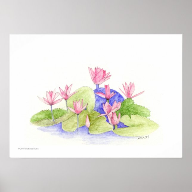 Affiches Fleurs d'eau (Devant)