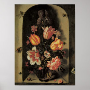 Affiches Fleurs en Vase, Vintage Baroque Floral Still Life