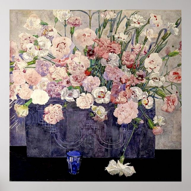 Affiches Fleurs roses de Mackintosh (Devant)