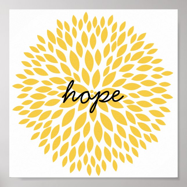 Affiches Fleurs simples espoir (Devant)