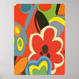 Affiches Fleurs tropicales Abstraites