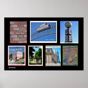 Affiches Flint Michigan Landmarks II