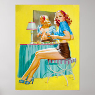 Affiches Flirter à la broche miroir vers le haut