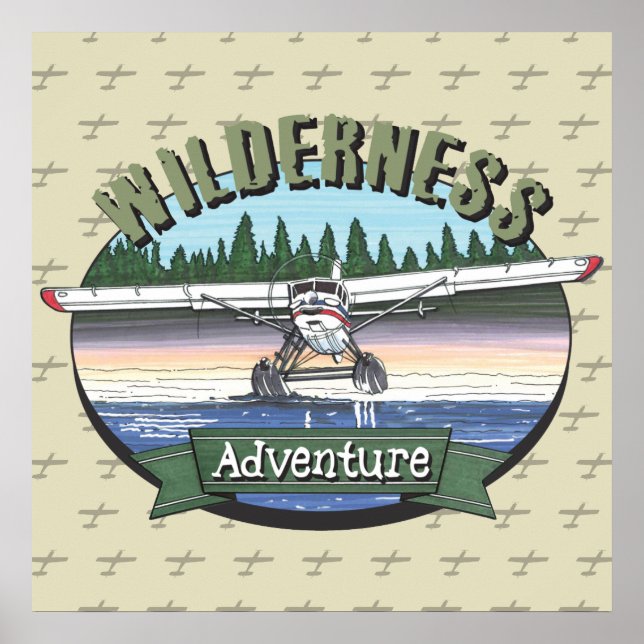 Affiches Floatplane Aviation Wilderness Adventure (Devant)