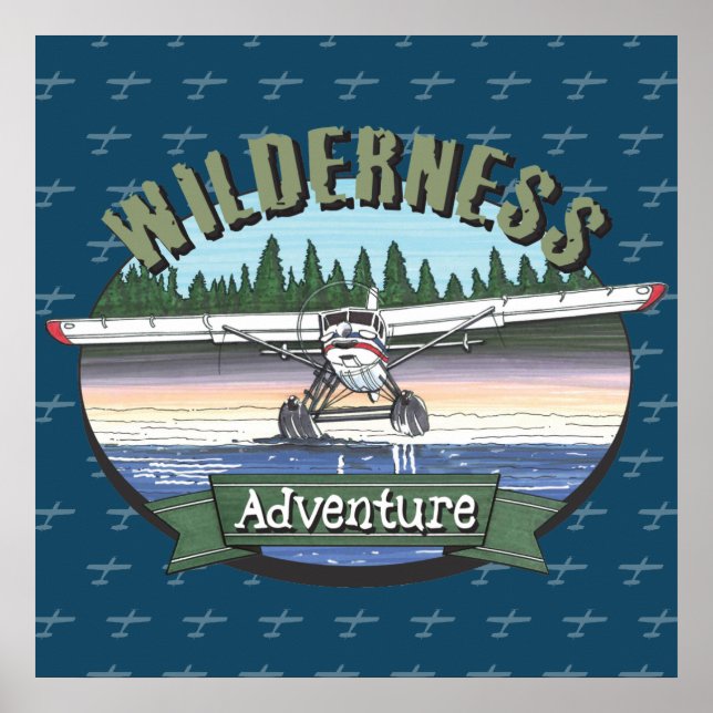Affiches Floatplane Aviation Wilderness Adventure (Devant)