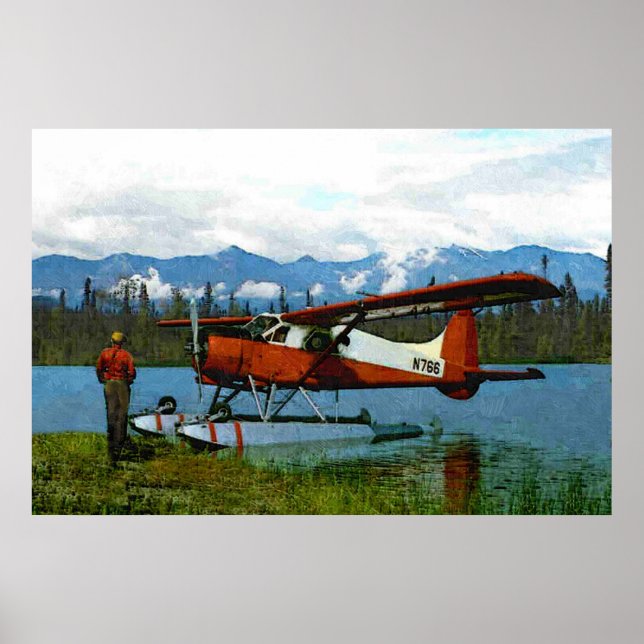 Affiches Floatplane De Havilland Beaver (Devant)