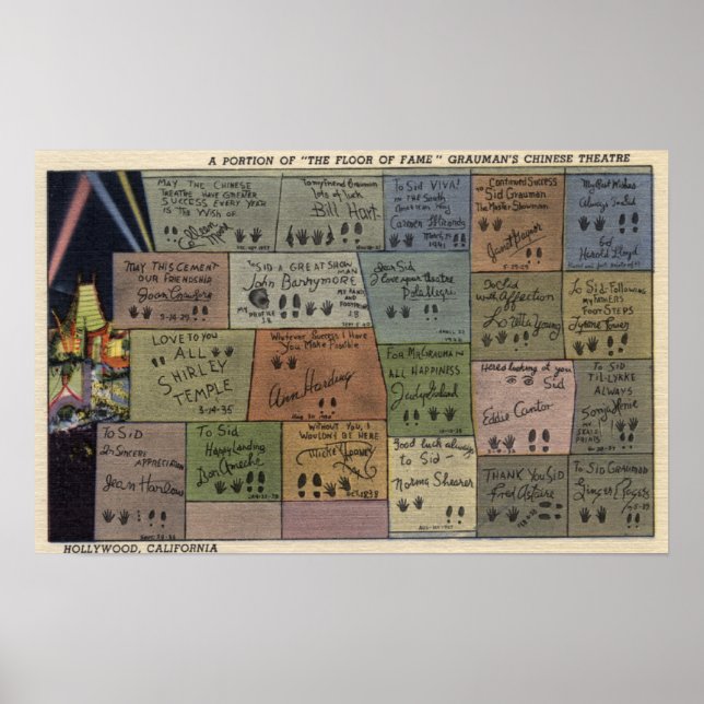 Affiches Floor of Fame, Théâtre chinois de Grauman (Devant)