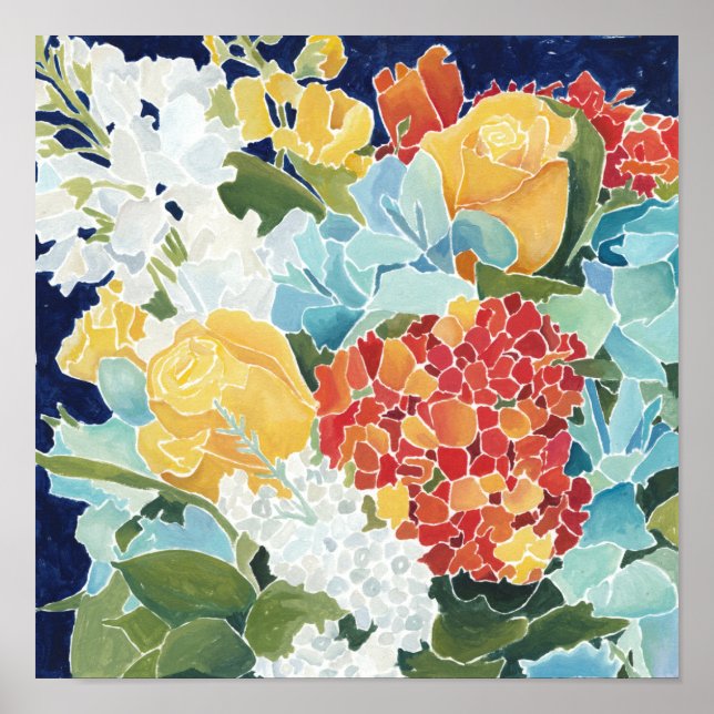 Affiches Florals II de minuit (Devant)