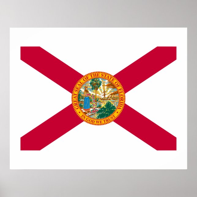 Affiches Florida State Flag Design (Devant)