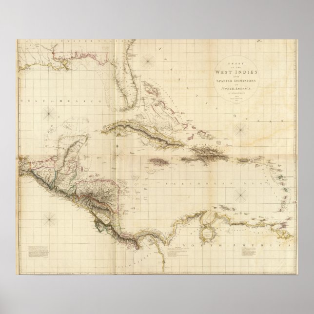 Affiches Floride et Antilles (Devant)