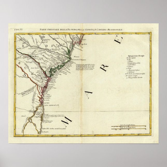 Affiches Floride, Géorgie, Caroline du Sud (Devant)