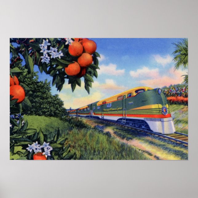 Affiches Floride Streamliner Orange Blossom Special Train (Devant)