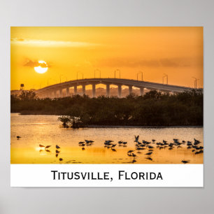 Affiches Floride Sunset Travel Photographie - Titusville