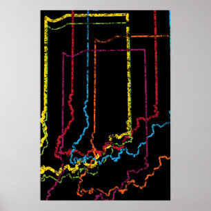 Affiches flou de fierté indiana