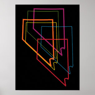 Affiches flou de fierté névada