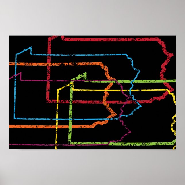 Affiches flou de fierté pennsylvanie (Devant)