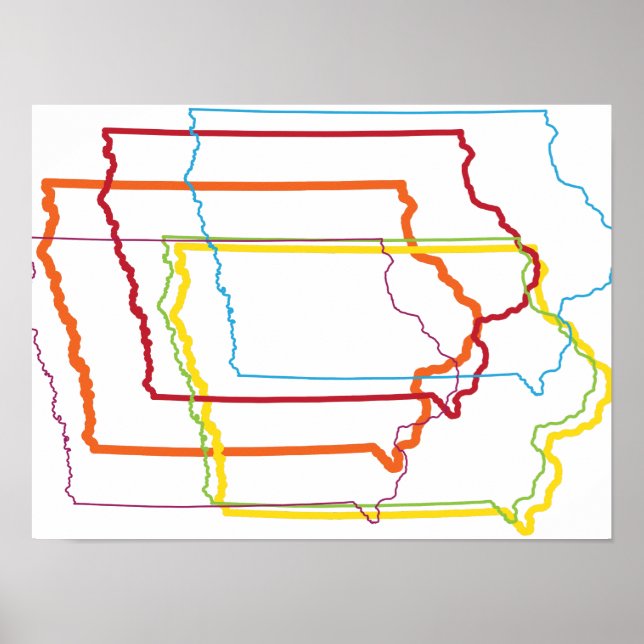 Affiches flou de la fierté de l'iowa (Devant)