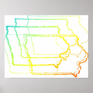 Affiches flou de la fondu iowa