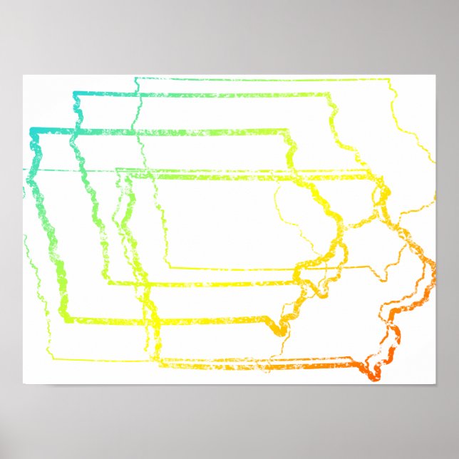 Affiches flou de la fondu iowa (Devant)