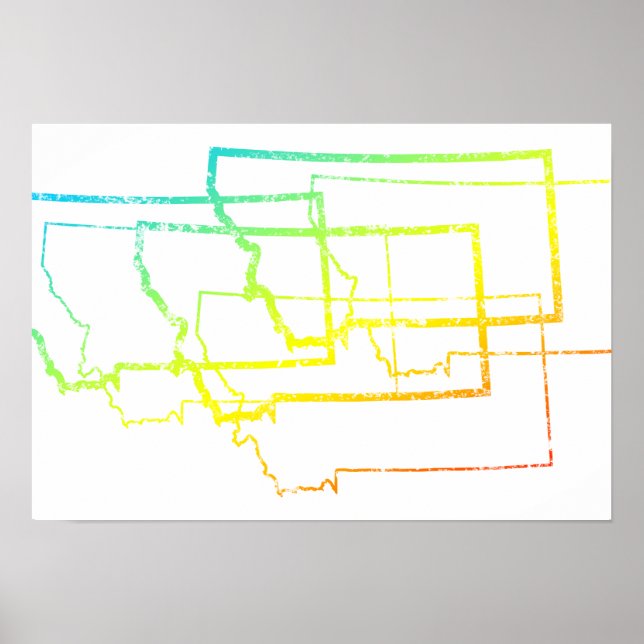 Affiches flou de refroidissement montana (Devant)