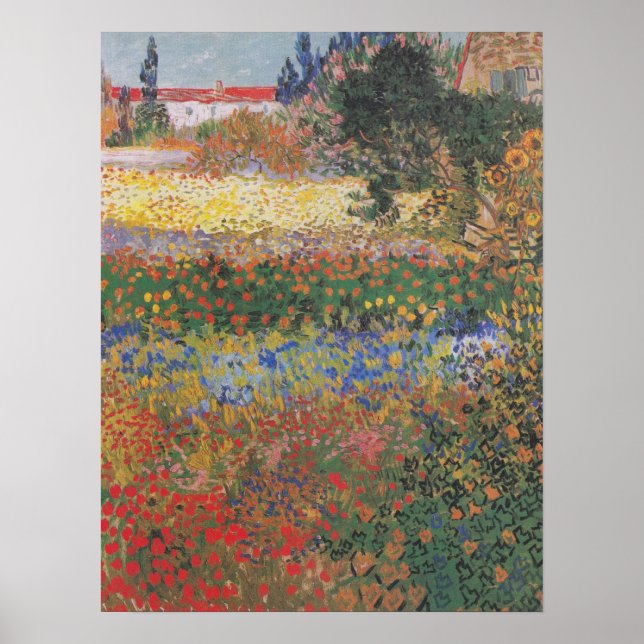 Affiches Flower Garden (1888) par Van Gogh (Devant)