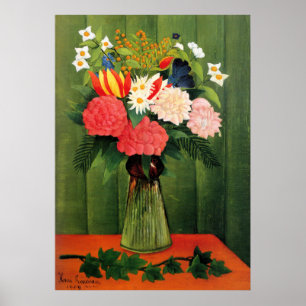 Affiches Flowers in a Vase by Henry Rousseau