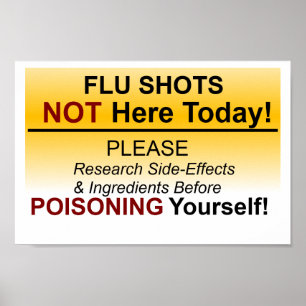 Affiches Flu shot NOT here today