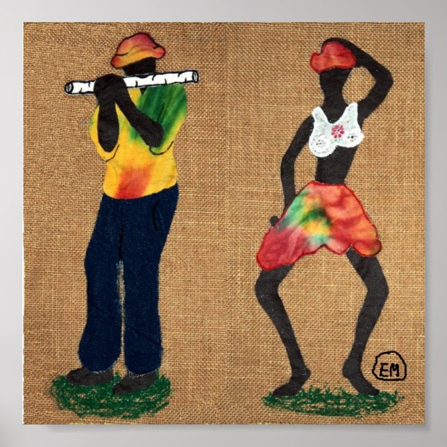 Affiches Flute Man and Dancer (Devant)