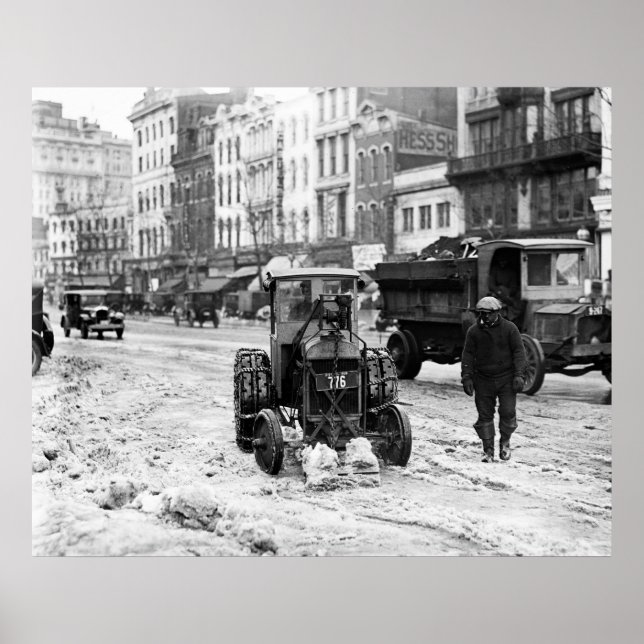 Affiches Flux de neige du tracteur 1924 (Devant)