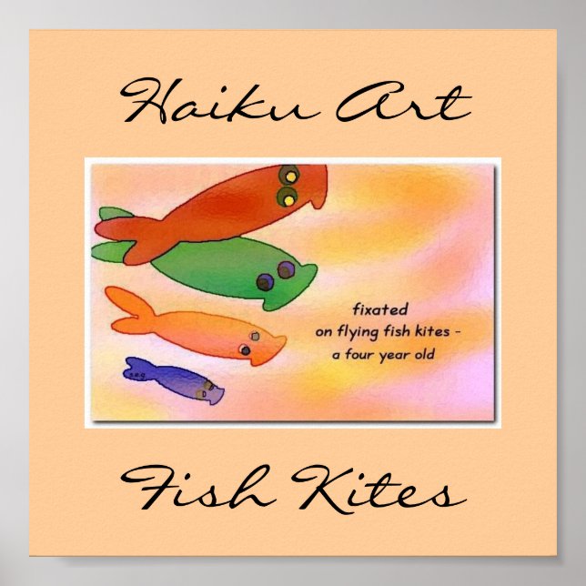 Affiches Flying Fish Kites Print (Devant)