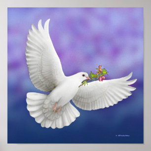 Affiches Flying Peace Dove Print