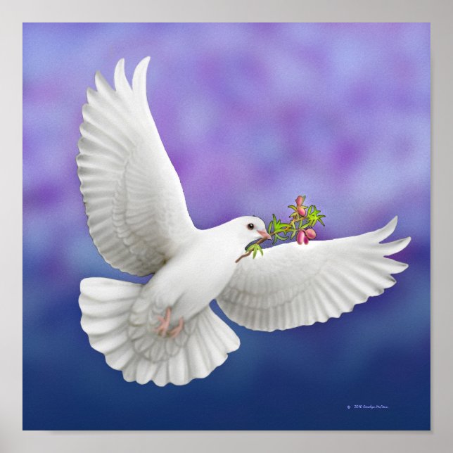 Affiches Flying Peace Dove Print (Devant)