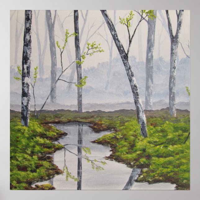 Affiches Foggy Forest Fine Art Imprimer (Devant)