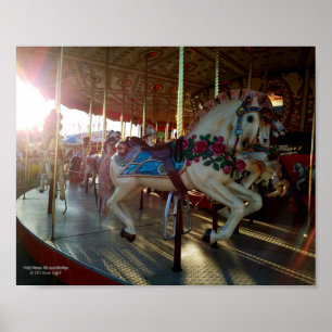 Affiches Foire carnavalesque Carrousel Cheval Merry-Go-Roun