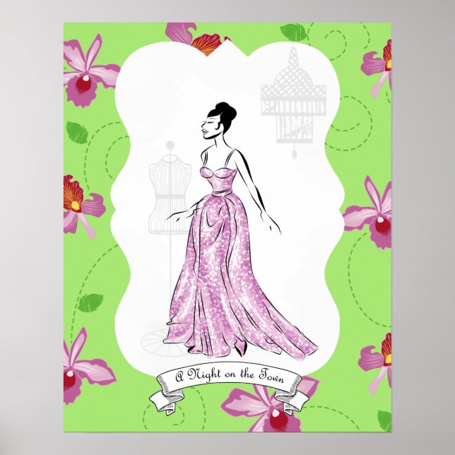 Affiches Fois à Paris Illustration de mode (Devant)