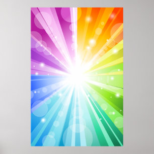 Affiches Fond pour Photomaton de l'École Bokeh Arc-en-ciel