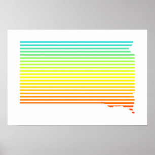 Affiches fondu de refroidissement du dakota sud