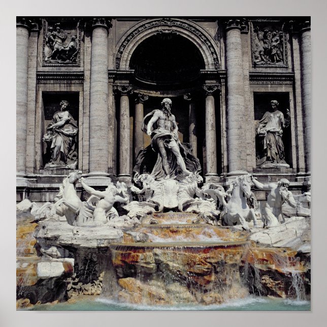 Affiches Fontaine de Trevi, construite 1732-62 (Devant)